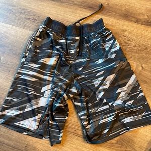 Small, Under Armour, Black/Grey Camouflage shorts